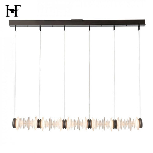 Hubbardton Forge Cairn Linear LED Pendant in Oil Rubbed Bronze Finish Model: 139975-LED-STND-14