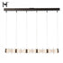 Hubbardton Forge Cairn Linear LED Pendant in Oil Rubbed Bronze Finish Model: 139975-LED-STND-14