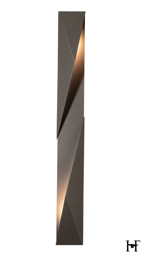 Hubbardton Forge Carbon Large Outdoor Sconce in Coastal Burnished Steel Finish Model: 302044-SKT-LFT-78
