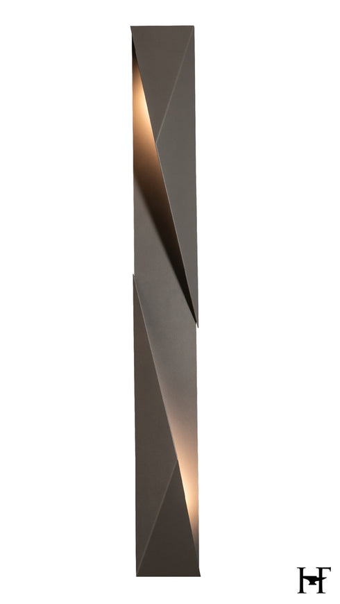 Hubbardton Forge Carbon Large Outdoor Sconce in Coastal Burnished Steel Finish Model: 302044-SKT-RGT-78