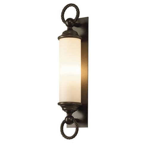 Hubbardton Forge Cavo Large Outdoor Wall Sconce in Coastal Oil Rubbed Bronze Finish Model: 303080-SKT-14-GG0034