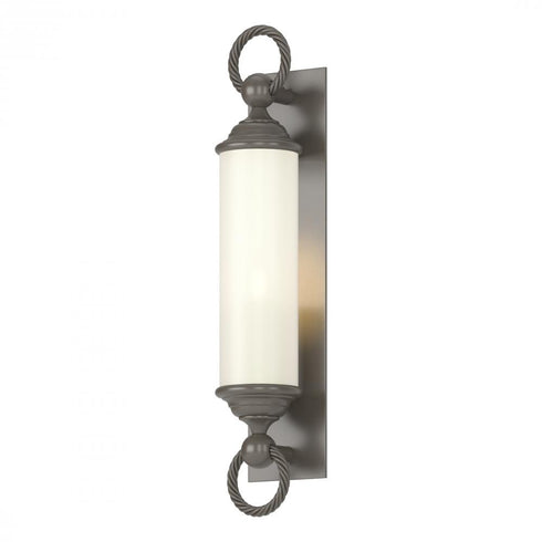 Hubbardton Forge Cavo Large Outdoor Wall Sconce in Coastal Oil Rubbed Bronze Finish Model: 303080-SKT-14-GG0034
