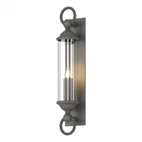 Hubbardton Forge Cavo Large Outdoor Wall Sconce in Coastal Oil Rubbed Bronze Finish Model: 303080-SKT-14-GG0034