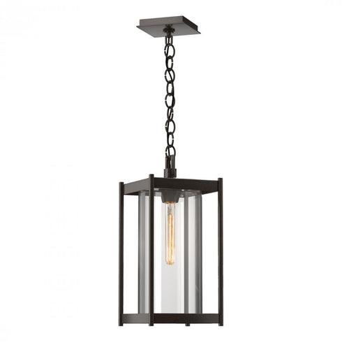 Hubbardton Forge Cela Large Outdoor Lantern in Coastal Oil Rubbed Bronze Finish Model: 362023-SKT-14-GG0731