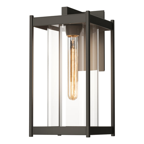 Hubbardton Forge Cela Large Outdoor Sconce in Coastal Oil Rubbed Bronze Finish Model: 302023-SKT-14-GG0731