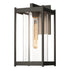Hubbardton Forge Cela Large Outdoor Sconce in Coastal Oil Rubbed Bronze Finish Model: 302023-SKT-14-GG0731