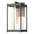 Hubbardton Forge Cela Large Outdoor Sconce in Coastal Oil Rubbed Bronze Finish Model: 302023-SKT-14-GG0731