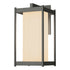 Hubbardton Forge Cela Large Outdoor Sconce in Coastal Oil Rubbed Bronze Finish Model: 302023-SKT-14-GG0731
