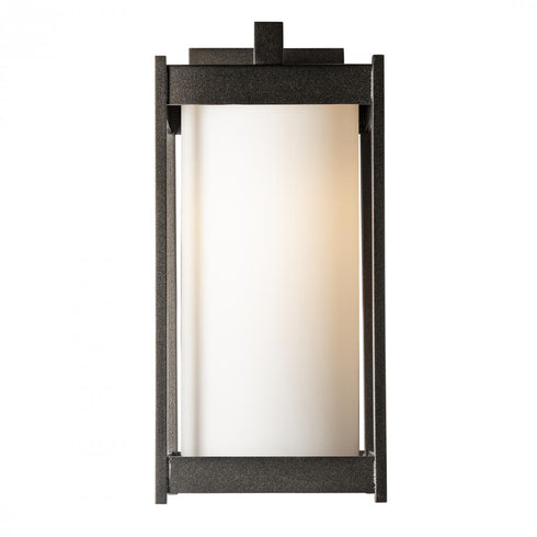Hubbardton Forge Cela Medium Outdoor Sconce in Coastal Oil Rubbed Bronze Finish Model: 302021-SKT-14-GG0730