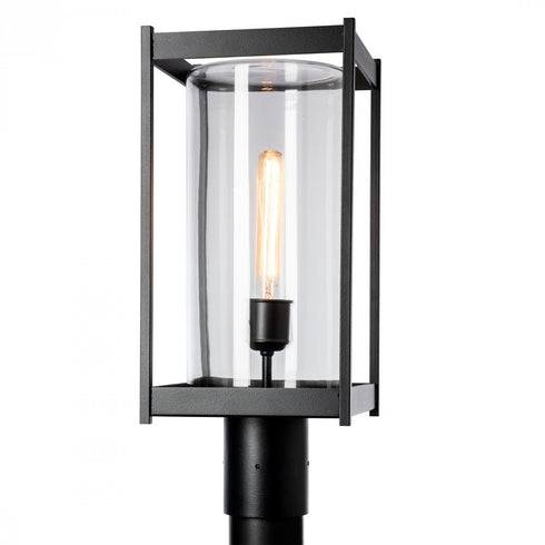 Hubbardton Forge Cela Outdoor Post Light in Coastal Oil Rubbed Bronze Finish Model: 342021-SKT-14-GG0732