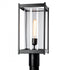 Hubbardton Forge Cela Outdoor Post Light in Coastal Oil Rubbed Bronze Finish Model: 342021-SKT-14-GG0732