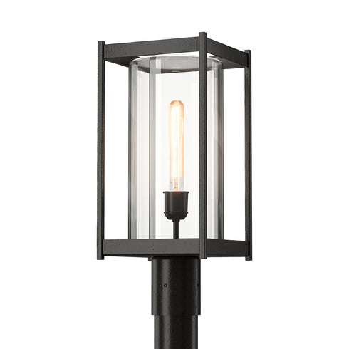 Hubbardton Forge Cela Outdoor Post Light in Coastal Oil Rubbed Bronze Finish Model: 342021-SKT-14-GG0732