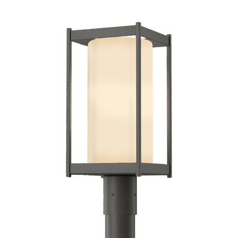 Hubbardton Forge Cela Outdoor Post Light in Coastal Oil Rubbed Bronze Finish Model: 342021-SKT-14-GG0732