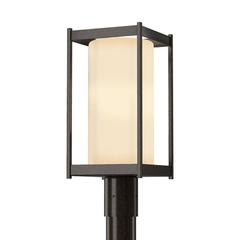 Hubbardton Forge Cela Outdoor Post Light in Coastal Oil Rubbed Bronze Finish Model: 342021-SKT-14-GG0732