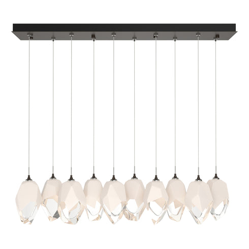 Hubbardton Forge Chrysalis 10 Light Large Crystal Pendant Model: 131144-SKT-STND-85-WP0755
