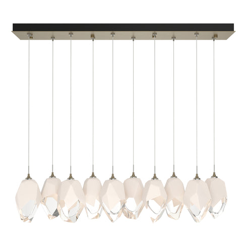 Hubbardton Forge Chrysalis 10 Light Large Crystal Pendant Model: 131144-SKT-STND-85-WP0755