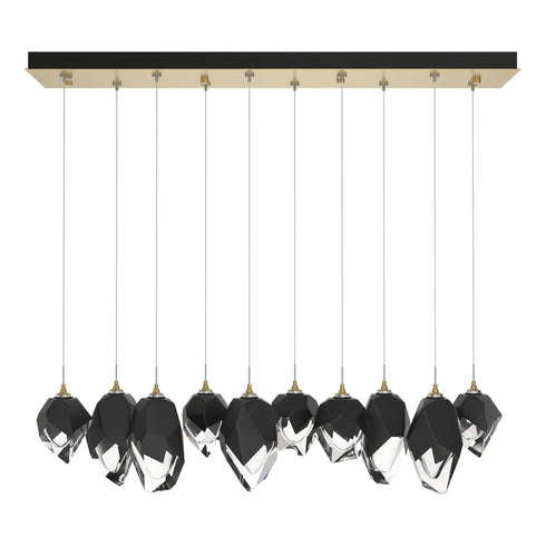 Hubbardton Forge Chrysalis 10 Light Mixed Crystal Pendant Model: 131145-SKT-STND-82-WP0756