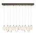 Hubbardton Forge Chrysalis 10 Light Mixed Crystal Pendant Model: 131145-SKT-STND-82-WP0756