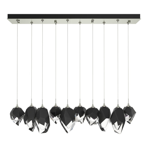 Hubbardton Forge Chrysalis 10 Light Mixed Crystal Pendant Model: 131145-SKT-STND-82-WP0756