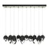 Hubbardton Forge Chrysalis 10 Light Mixed Crystal Pendant Model: 131145-SKT-STND-82-WP0756