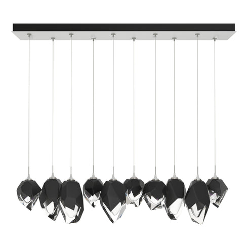 Hubbardton Forge Chrysalis 10 Light Mixed Crystal Pendant Model: 131145-SKT-STND-82-WP0756