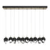 Hubbardton Forge Chrysalis 10 Light Small Crystal Pendant Model: 131143-SKT-LONG-20-BP0754