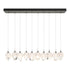 Hubbardton Forge Chrysalis 10 Light Small Crystal Pendant Model: 131143-SKT-LONG-20-BP0754