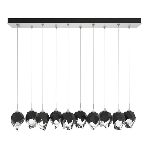 Hubbardton Forge Chrysalis 10 Light Small Crystal Pendant Model: 131143-SKT-LONG-20-BP0754