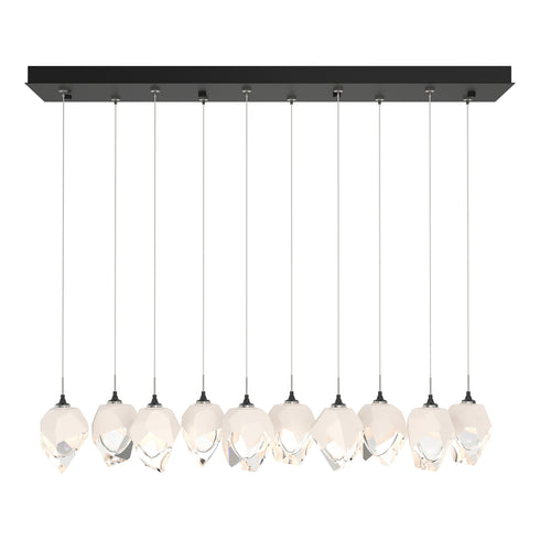 Hubbardton Forge Chrysalis 10 Light Small Crystal Pendant Model: 131143-SKT-LONG-20-BP0754