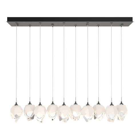 Hubbardton Forge Chrysalis 10 Light Small Crystal Pendant Model: 131143-SKT-LONG-20-BP0754
