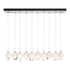 Hubbardton Forge Chrysalis 10 Light Small Crystal Pendant Model: 131143-SKT-LONG-20-BP0754