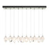 Hubbardton Forge Chrysalis 10 Light Small Crystal Pendant Model: 131143-SKT-LONG-20-BP0754