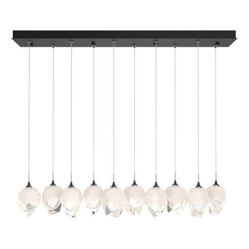 Hubbardton Forge Chrysalis 10 Light Small Crystal Pendant Model: 131143-SKT-STND-82-WP0754