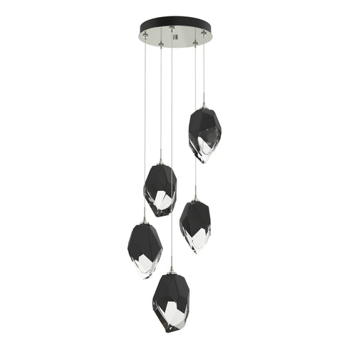 Hubbardton Forge Chrysalis 5 Light Large Crystal Pendant Model: 131138-SKT-STND-82-WP0755