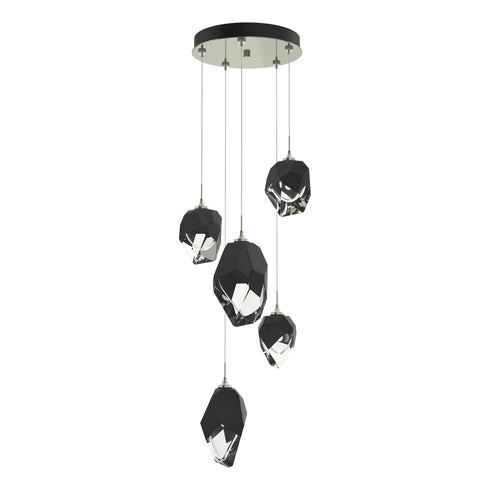 Hubbardton Forge Chrysalis 5 Light Mixed Crystal Pendant Model: 131139-SKT-STND-82-BP0756