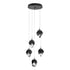 Hubbardton Forge Chrysalis 5 Light Small Crystal Pendant Model: 131137-SKT-LONG-20-BP0754
