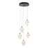 Hubbardton Forge Chrysalis 5 Light Small Crystal Pendant Model: 131137-SKT-LONG-20-BP0754