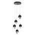 Hubbardton Forge Chrysalis 5 Light Small Crystal Pendant Model: 131137-SKT-LONG-20-BP0754