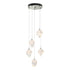 Hubbardton Forge Chrysalis 5 Light Small Crystal Pendant Model: 131137-SKT-LONG-20-BP0754