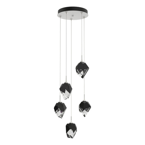 Hubbardton Forge Chrysalis 5 Light Small Crystal Pendant Model: 131137-SKT-LONG-20-BP0754