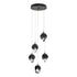 Hubbardton Forge Chrysalis 5 Light Small Crystal Pendant Model: 131137-SKT-LONG-20-WP0754