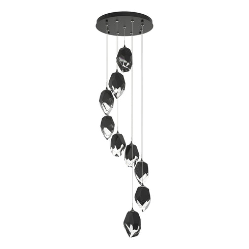 Hubbardton Forge Chrysalis 9 Light Large Crystal Pendant Model: 131141-SKT-LONG-20-BP0755
