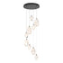 Hubbardton Forge Chrysalis 9 Light Mixed Crystal Pendant Model: 131142-SKT-STND-82-WP0756