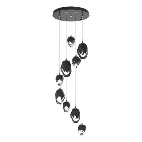 Hubbardton Forge Chrysalis 9 Light Mixed Crystal Pendant Model: 131142-SKT-STND-82-WP0756