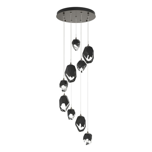 Hubbardton Forge Chrysalis 9 Light Mixed Crystal Pendant Model: 131142-SKT-STND-82-WP0756
