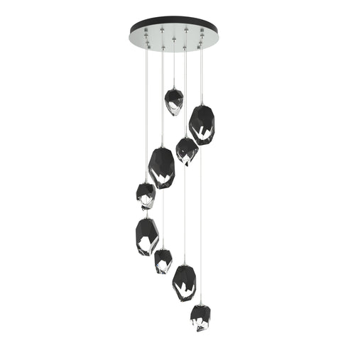 Hubbardton Forge Chrysalis 9 Light Mixed Crystal Pendant Model: 131142-SKT-STND-82-WP0756