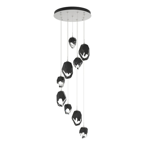 Hubbardton Forge Chrysalis 9 Light Mixed Crystal Pendant Model: 131142-SKT-STND-82-WP0756
