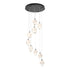 Hubbardton Forge Chrysalis 9 Light Small Crystal Pendant Model: 131140-SKT-LONG-20-BP0754
