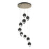 Hubbardton Forge Chrysalis 9 Light Small Crystal Pendant Model: 131140-SKT-LONG-20-BP0754