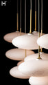 Hubbardton Forge Clouds 10 Light Pendant in Modern Brass Finish Model: 131148-SKT-STND-86-GS0818